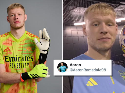 Aaron Ramsdale appears to respond to claims he's agreed deal to leave Arsenal