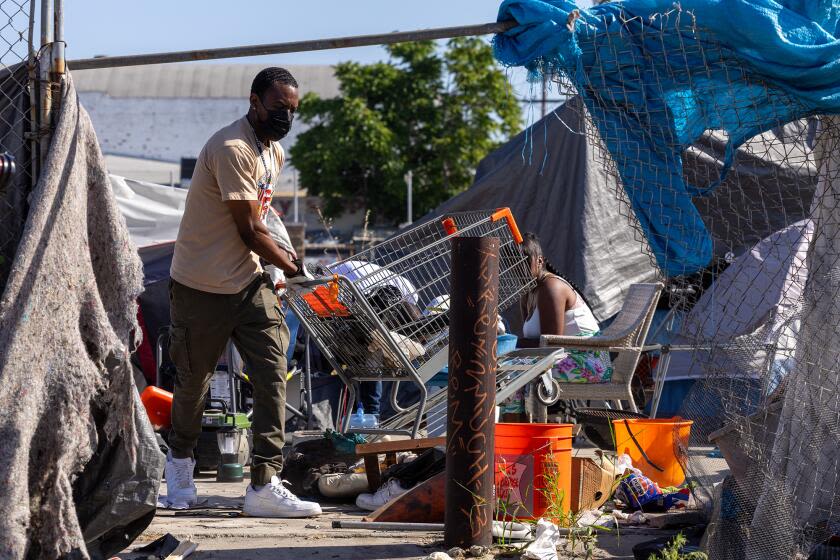 Homeless encampment cleanups do little to change numbers of people on the street, study finds