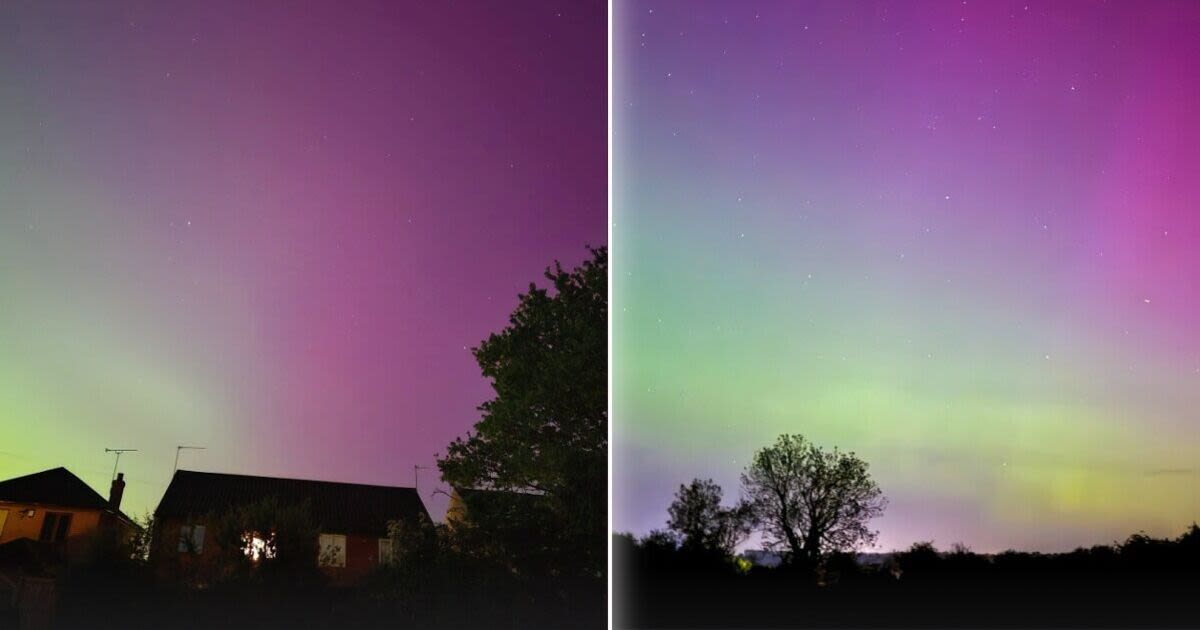 Northern Lights spotted all over UK as sky above Britain turns incredible purple