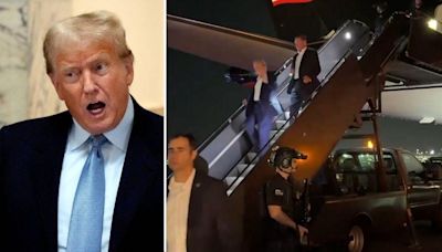 Donald Trump Spotted Exiting Plane in New Jersey in First Sighting Since Assassination Attempt: Watch