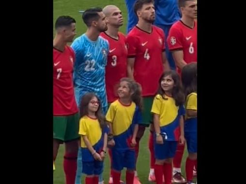 L'image la plus mignonne de l'Euro 2024? Quand une petite fille est émerveillée par Cristiano Ronaldo avant Turquie-Portugal