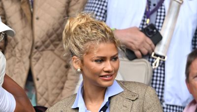 Zendaya Wears Ralph Lauren Blazer and Tie to Wimbledon