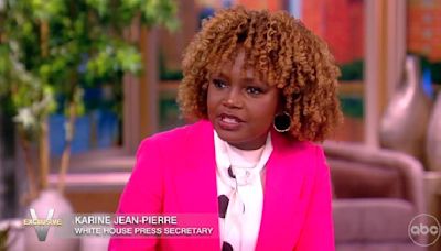 Karine Jean-Pierre Reacts to Biden Dropping Out Live on 'The View'