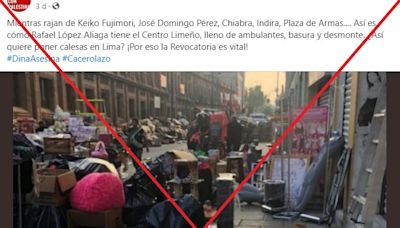 Foto de una calle con basura fue tomada en Ciudad de México en 2022, no en Lima en junio de 2024