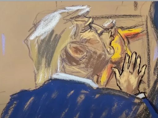 Stephen Colbert Earns Audience Groans After Making Courtroom Sketches of Trump Kiss | Video