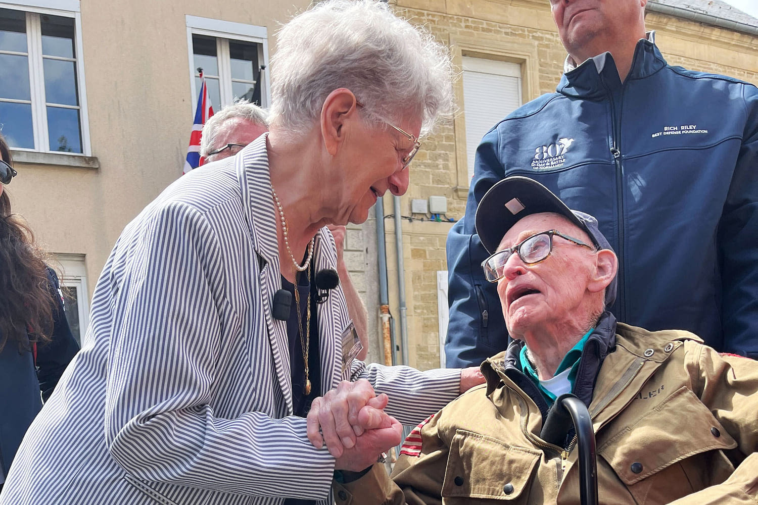 Americans bombed his town. 80 years later, he's commemorating D-Day by flying an American flag.