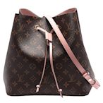 LV M44022 Neonoe系列Monogram帆布印花牛皮鑲飾束口斜背/肩背水桶包