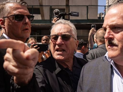Robert De Niro slams 'clown' Trump and swears at supporters in heated clalsh