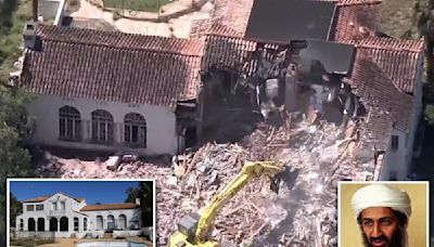 Infamous bin Laden mansion where neighbors witnessed family airlifted after 9/11 is demolished