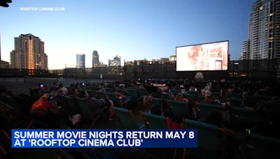 Rooftop Cinema Club returns for summer movie nights atop The Emily Hotel in Chicago's Fulton Market