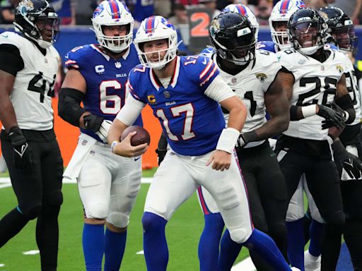 Comparing Bills QB Josh Allen's stats to Trevor Lawrence's just because it's fun