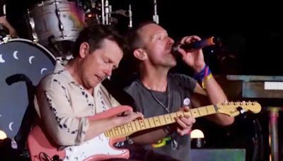 Michael J Fox gushes over Coldplay and 'mind blowing' surprise Glastonbury appearance