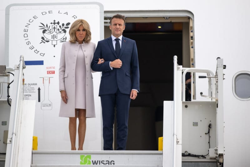 French president Macron arrives in Germany for rare state visit