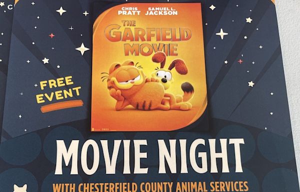 Chesterfield: Watch "The Garfield Movie" for free, bounce houses, food trucks, giveaways