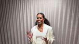 Michelle Obama Paired Silky Cargo Pants With an Oversized Blazer and a Super-Voluminous Ponytail