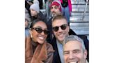 Bachelorette Tayshia Adams and Luke Gulbranson Beam at Thanksgiving Parade