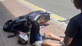 香港仔電單車撼私家車 鐵騎士倒地受傷