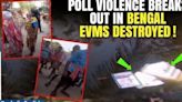 Poll Violence in Bengal: Angry Mob Runs Amok, Tosses EVM Voting Machines into Pond | Watch!