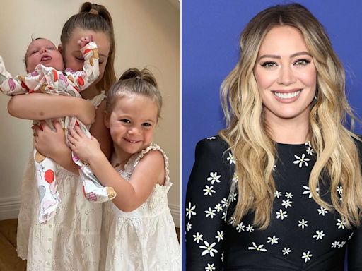 Hilary Duff Pokes Fun at Baby Townes as She Shares Adorable Photo of All Three of Her Daughters Together