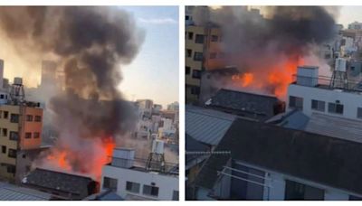 日本「橫濱中華街」大火！濃煙直竄天際 多棟建物燒到剩骨架