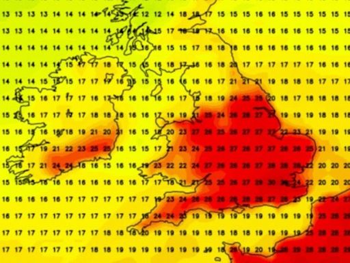 Weather map shows exact date 30C heatwave to hit Surrey