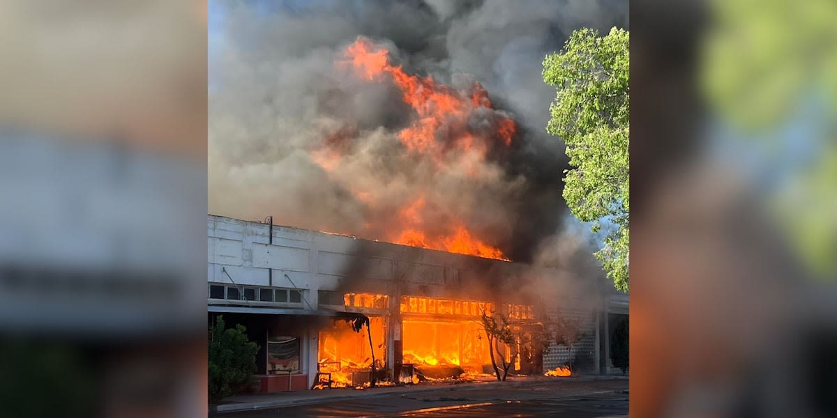 Crews battling fire in downtown Alpine