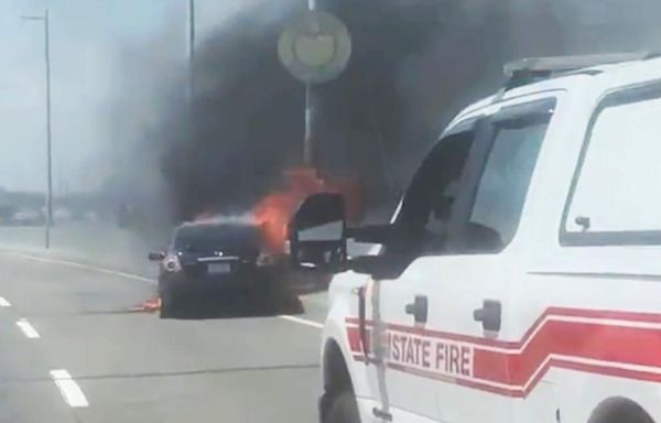 Car fire on Throgs Neck Bridge brings traffic to standstill