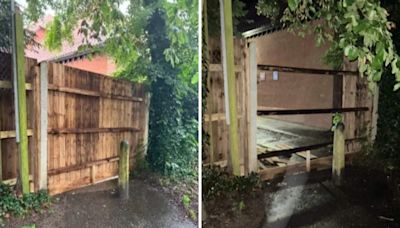 Police investigation under way after mystery fence torn down