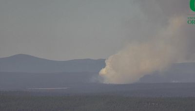 Smoke visible due to Little Yamsay Fire