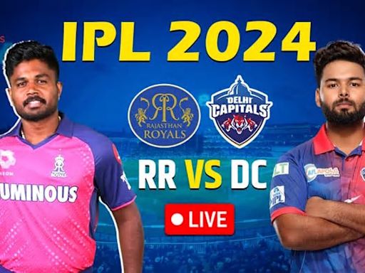 DC: 30-2 (3.4) RR vs DC Live Cricket IPL 2024: Nandre Burger Strikes Twice, DC 2 Down