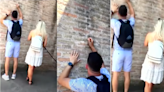 La Policía identifica al turista que aparece en un video escribiendo su nombre y el de su novia en el Coliseo romano