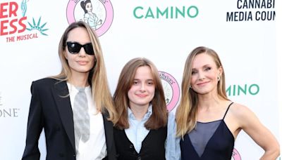 Angelina Jolie and Daughter Vivienne Support Kristen Bell at Musical Opening