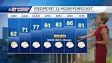 WATCH: Warm Wednesday, storms return to Triad Thursday