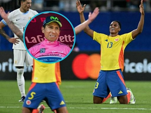 Nairo Quintana pedaleó por Colombia en la Copa América y dejó motivación a los jugadores