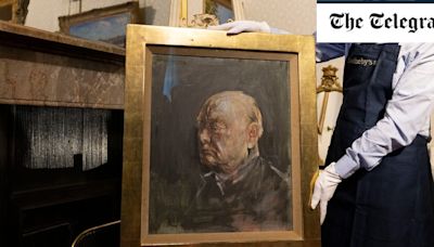 Pictured: draft of portrait Churchill hated so much he had it burnt