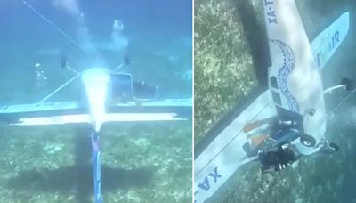 Piloto sobrevive al desplome de su avioneta sobre el mar en Cozumel