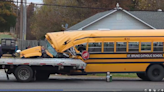 School bus crashes into stopped flatbed trailer, IL cops say. 4 students, driver hurt