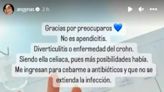 Angy Fernández da a conocer su diagnóstico tras ser ingresada de urgencia