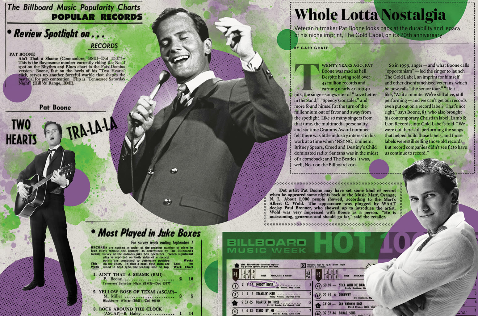 From a Hit Cover of ‘Ain’t That a Shame’ to Decades of Fame: Pat Boone in Billboard’s Back Pages