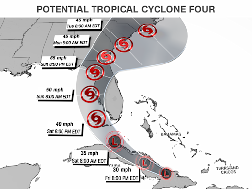 La tormenta tropical Debby podría azotar la Florida este fin de semana con lluvias torrenciales y viento