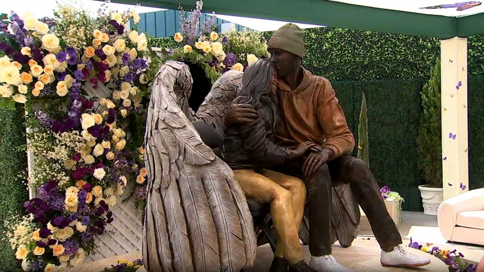New Kobe Bryant and Gianna Bryant statue celebrates the basketball legend's love for his daughters