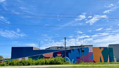 Lincolnwood mural that greets drivers at site of former Purple Hotel eyesore is biggest work by popular Chicago artist