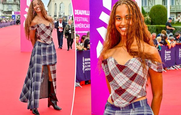 Malia Obama makes rare red carpet appearance in Vivienne Westwood to promote her directorial debut