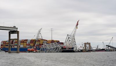 Crews tentatively expected to use explosives Sunday to demolish part of collapsed Baltimore bridge