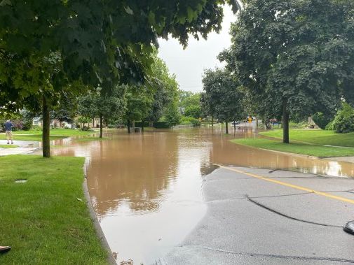 Burlington neighbourhood overwhelmed as torrential rain floods streets, yards, homes | Globalnews.ca