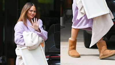 Chrissy Teigen Gets Cozy in Ugg Boots in Los Angeles