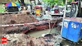 Kolkata Municipal Corporation urges agencies to immediately fill up dangerous road pits | Kolkata News - Times of India