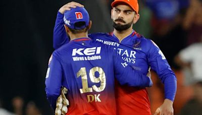 Virat Kohli screams in anger after RCB gets eliminated from IPL 2024, hugs Dinesh Kartik as the later announces his retirement