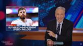 Jon Stewart Blasts ‘Trump Cancel Culture’ After Harrison Butker Outrage