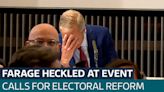 Hecklers interrupt Nigel Farage's first speech as MP - Latest From ITV News